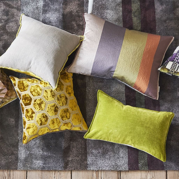 Designers Guild Manipur Ochre Large Velvet Cushion