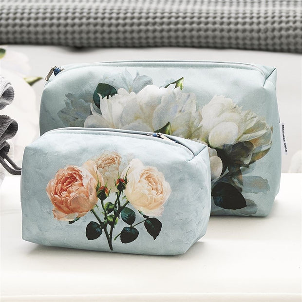 Designers Guild Peonia Grande Zinc Small Washbag
