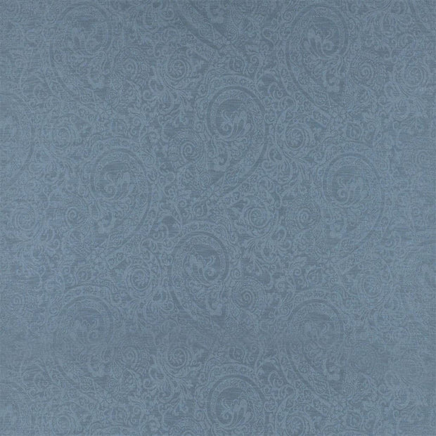 Florence Linen Damask - Vintage Blue