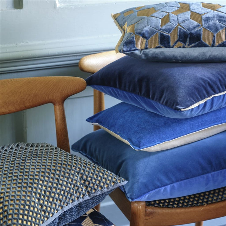 Designers Guild Portland Delft Velvet Cushion