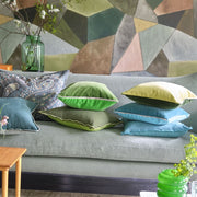Designers Guild Varese Lime Velvet Cushion