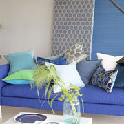 Designers Guild Cassia Celadon & Mist Velvet Cushion