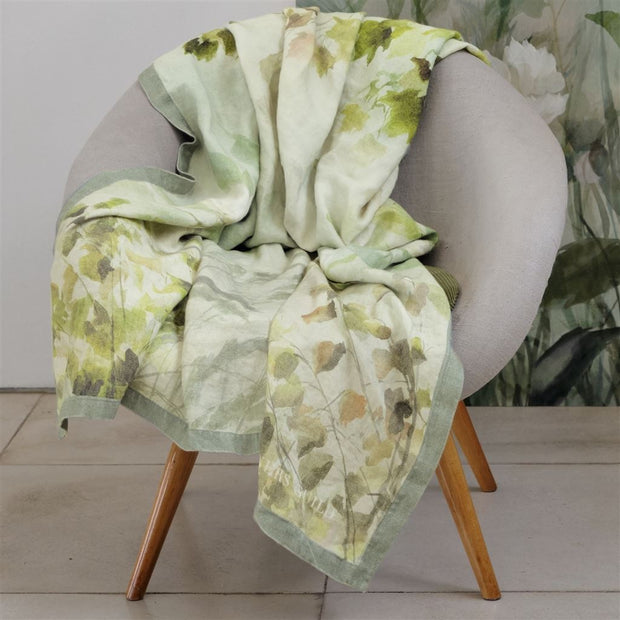 Designers Guild Maple Tree Celadon Linen Throw