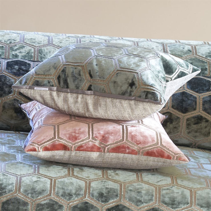Designers Guild Manipur Coral Velvet Cushion