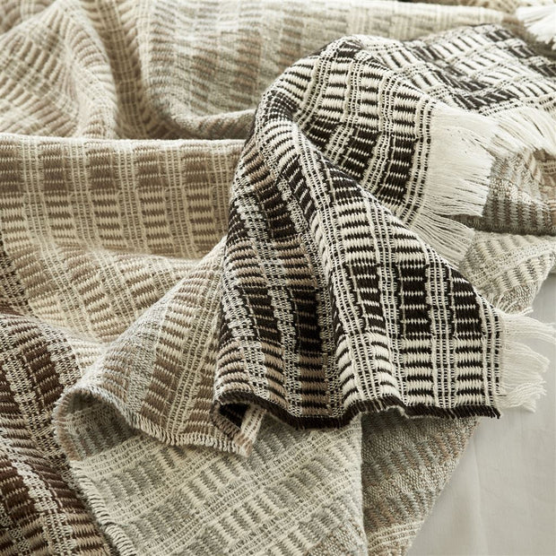 Designers Guild Longhena Espresso Woven Throw