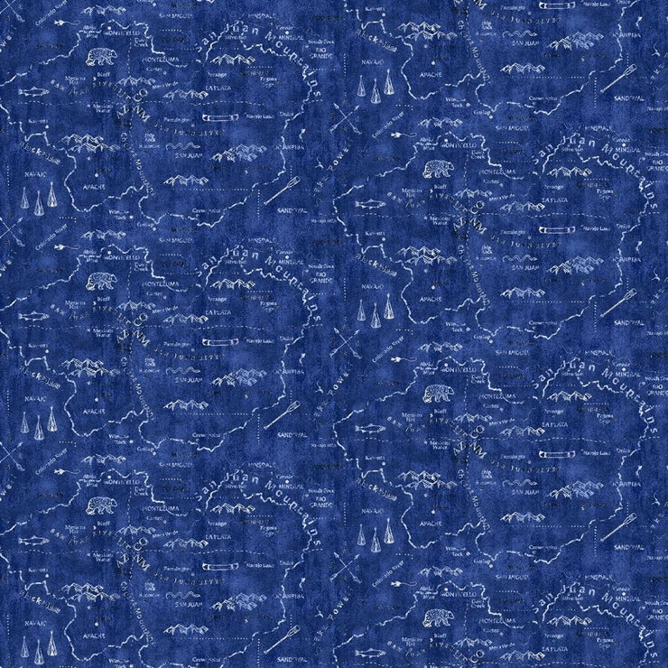 Silverton Map - Denim
