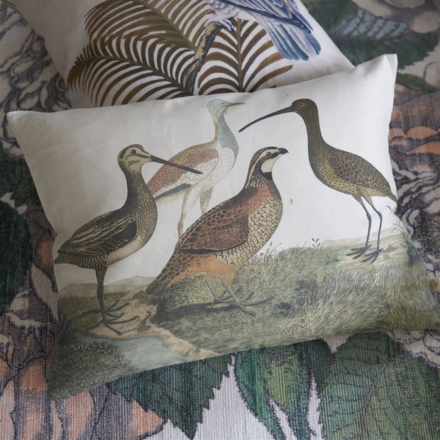 John Derian Birds Of A Feather Parchment Cushion