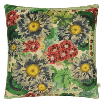 Blue Daisies Sepia Cushion