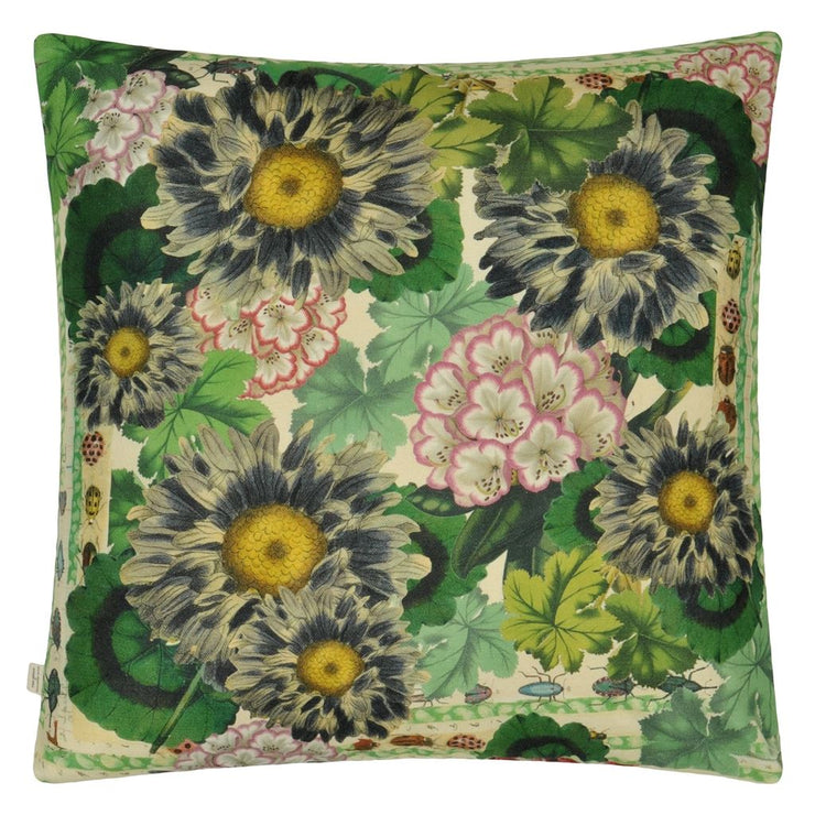 John Derian Blue Daisies Sepia Cushion
