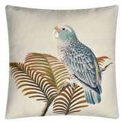 John Derian Parrot And Palm Parchment Cushion
