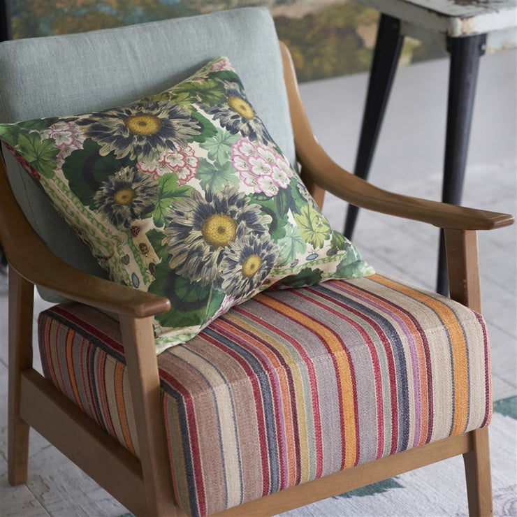 John Derian Blue Daisies Sepia Cushion