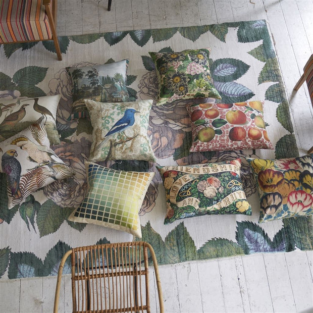 John Derian Birds Of A Feather Parchment Cushion