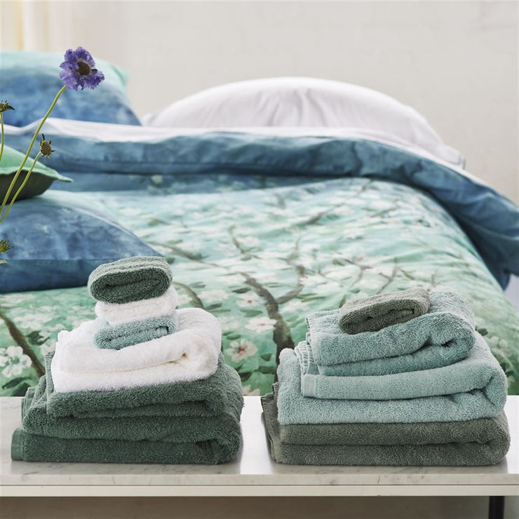Designers Guild Loweswater Organic Sage Towels