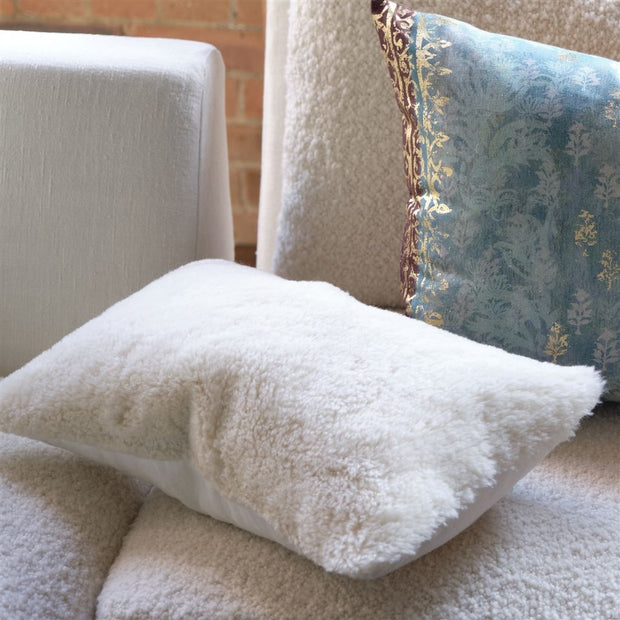 Designers Guild Mousson Chalk Faux Sheepskin Cushion