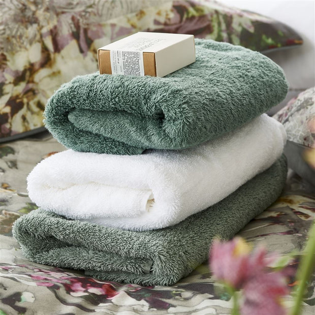 Designers Guild Loweswater Organic Antique Jade Towels