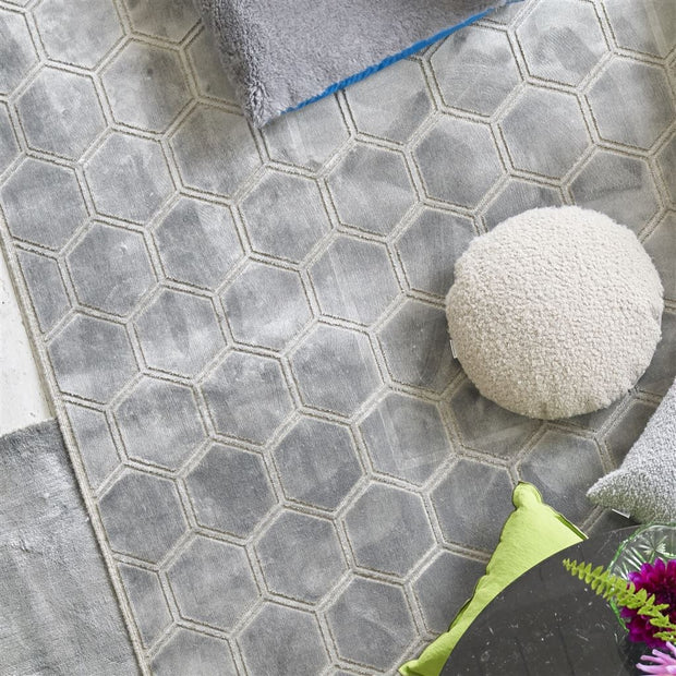 Designers Guild Manipur Silver Rug