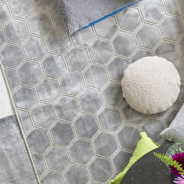 Designers Guild Manipur Silver Rug