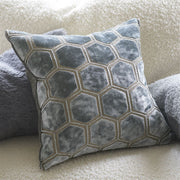 Designers Guild Manipur Silver Velvet Cushion