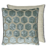 Designers Guild Manipur Silver Velvet Cushion