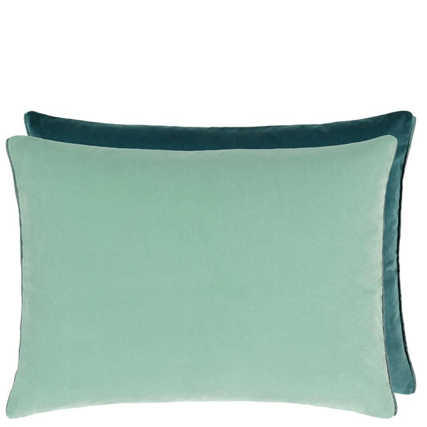 Designers Guild Cassia Celadon & Mist Velvet Cushion