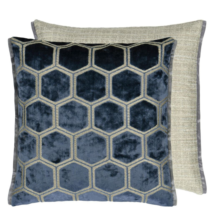 Designers Guild Manipur Midnight Velvet Cushion