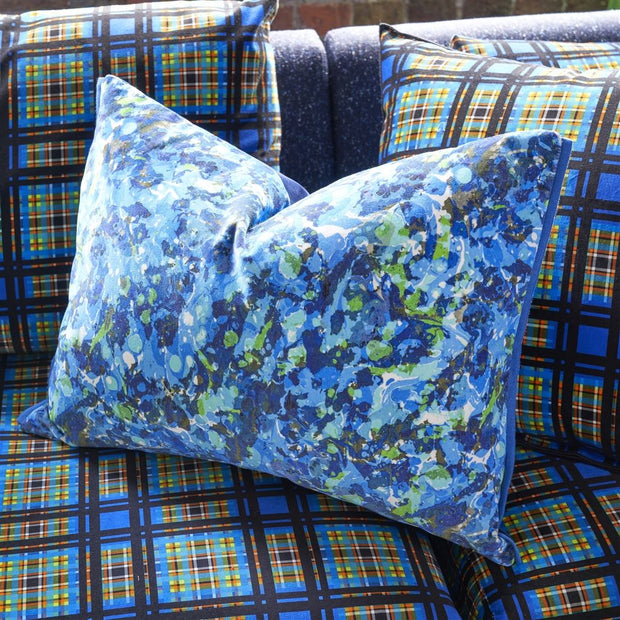 Designers Guild Odisha Cobalt Velvet Cushion