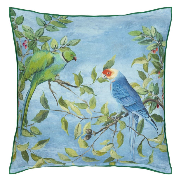 Designers Guild Mayani Azure Linen Cushion