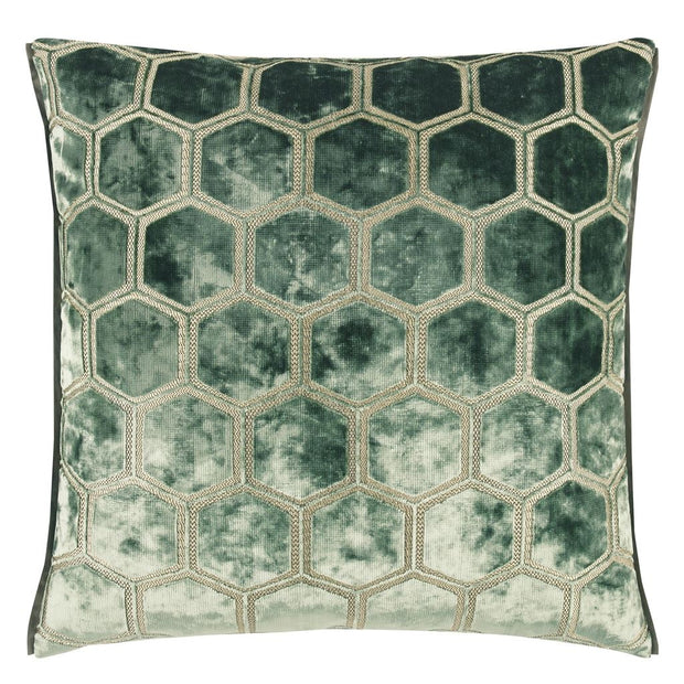 Designers Guild Manipur Jade Large Velvet Cushion