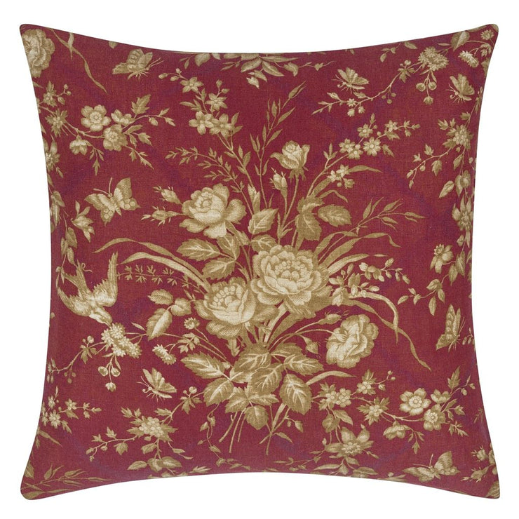 Ralph Lauren Eliza Floral Sunbaked Red Cushion