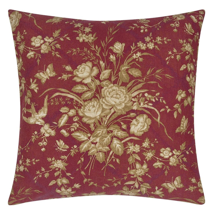 Ralph Lauren Eliza Floral Sunbaked Red Cushion