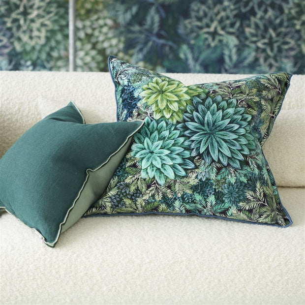 Designers Guild Madhya Azure Velvet Cushion