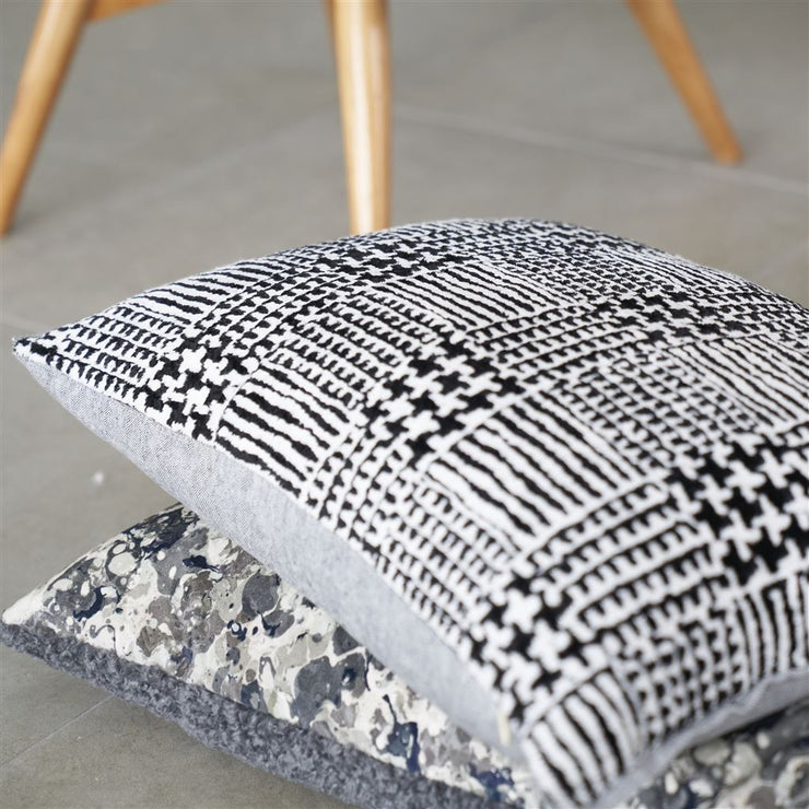 Designers Guild Queluz Noir Velvet Cushion
