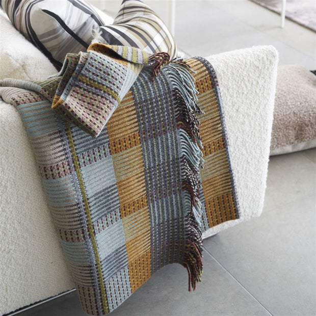 Designers Guild Tasara Ochre Woven Throw