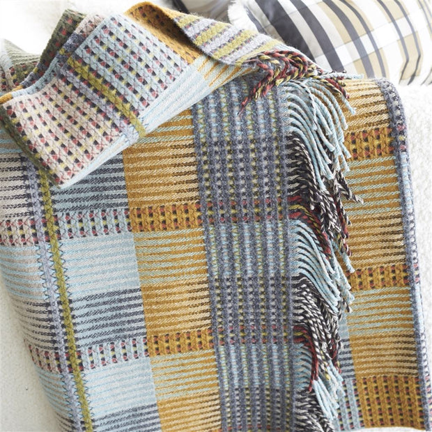 Designers Guild Tasara Ochre Woven Throw