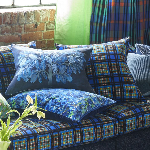 Designers Guild Bandipur Azure Cotton/linen Cushion