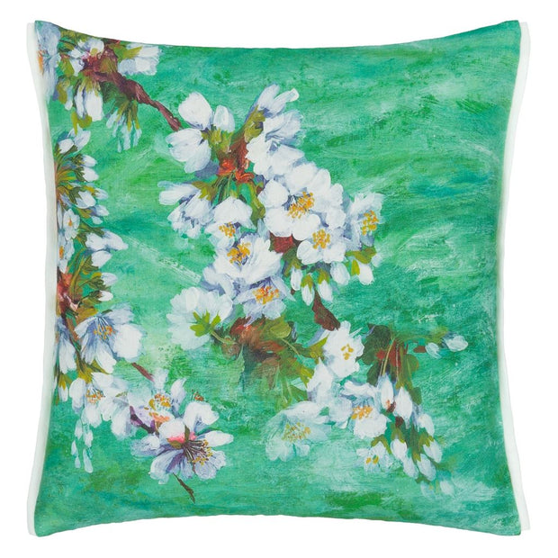 Designers Guild Fleur D'assam Emerald Linen Cushion