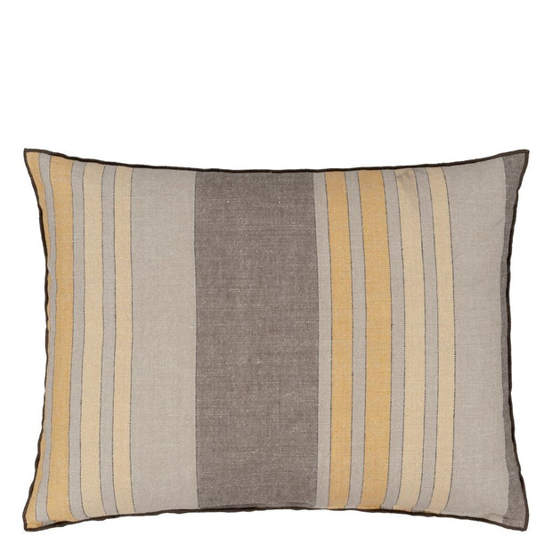 Designers Guild Brera Striato Maize Linen Cushion