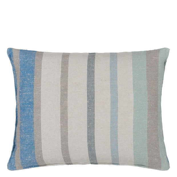 Designers Guild Brera Corso Aqua Linen Cushion