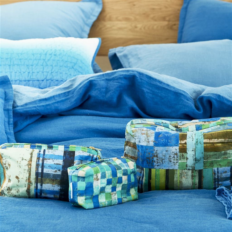 Designers Guild Achara Azure Small Washbag