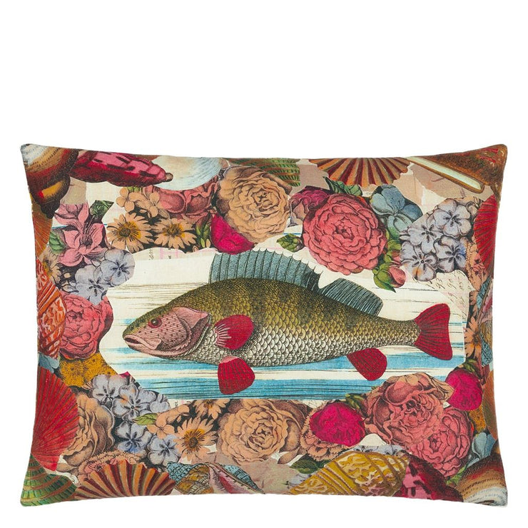 John Derian Grotto Carmine Cushion