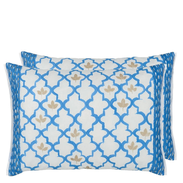 Pergola Trellis Cobalt Cushion