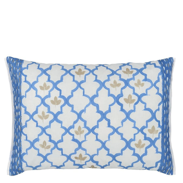 Designers Guild Pergola Trellis Cobalt Cotton Cushion
