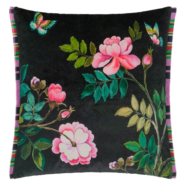 Designers Guild Porcelaine De Chine Velours Noir Cushion
