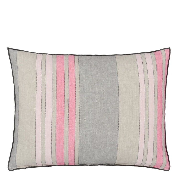 Designers Guild Brera Striato Hibiscus Linen Cushion