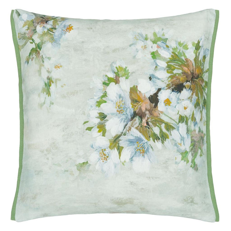 Designers Guild Fleur D'assam Platinum Linen Cushion
