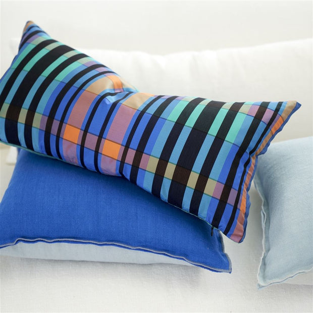 Designers Guild Brera Lino Lagoon & Porcelain Linen Cushion