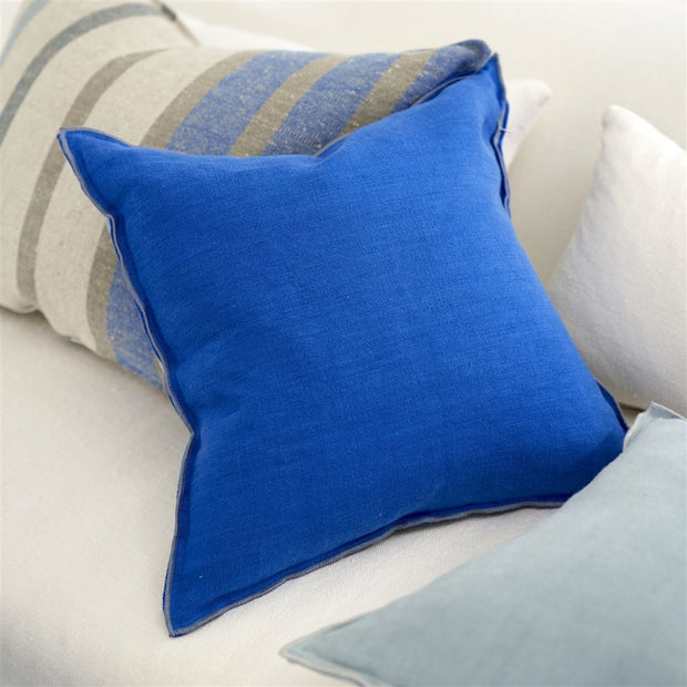 Designers Guild Brera Lino Lagoon & Porcelain Linen Cushion