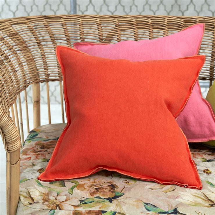 Designers Guild Brera Lino Nasturtium & Papaya Linen Cushion