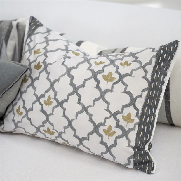 Designers Guild Pergola Trellis Slate Cotton Cushion