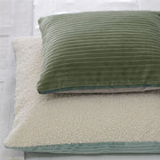 Designers Guild Cassia Cord Antique Jade Velvet Cushion